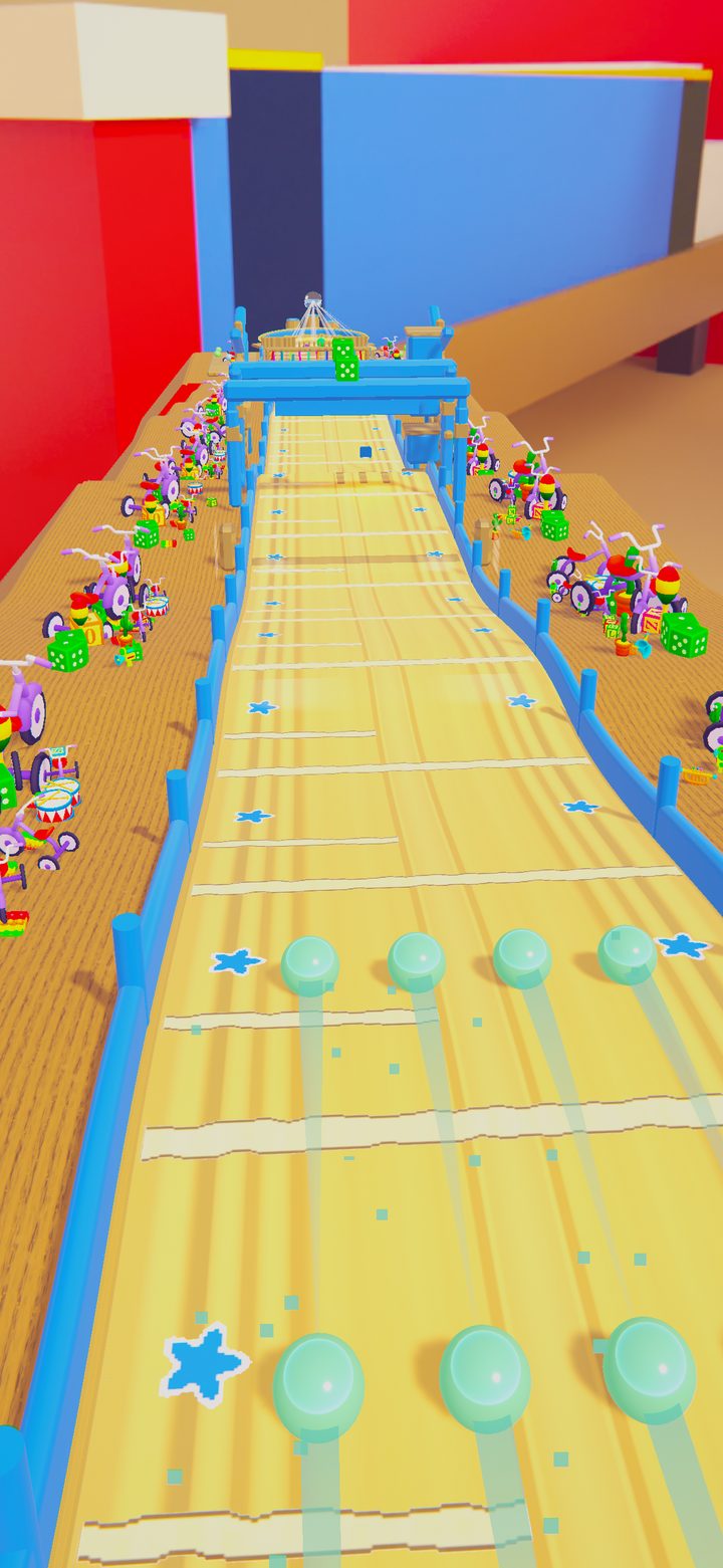 A Toy Workshop track with a toy room behind it